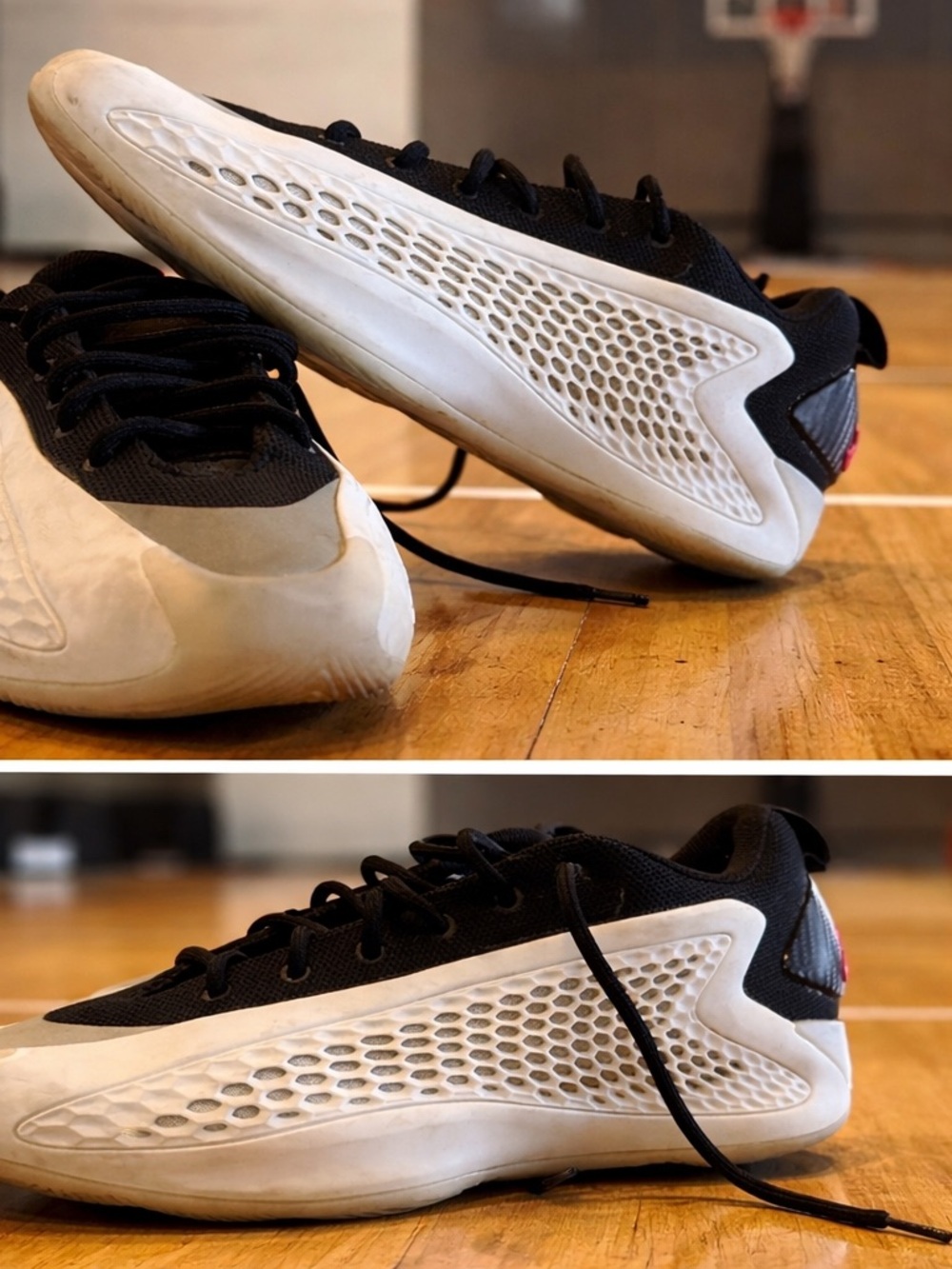 Adidas Black and White Low-Profile Anthony Edwards 1